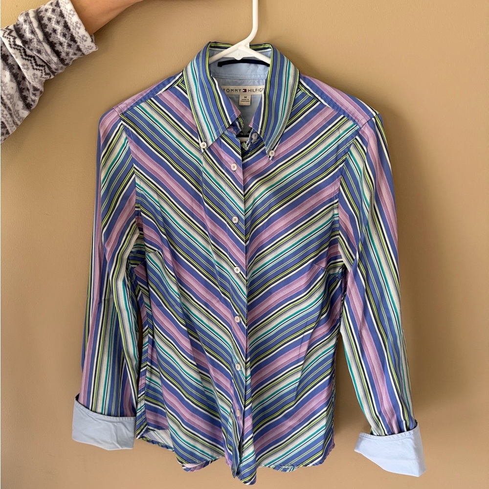 Vintage Tommy Hilfiger striped button up shirt